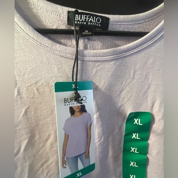 NWT Buffalo David Britton Lilac XL Short Sleeve Blouse - Picture 2 of 3